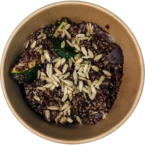 quinoa roja con verduras